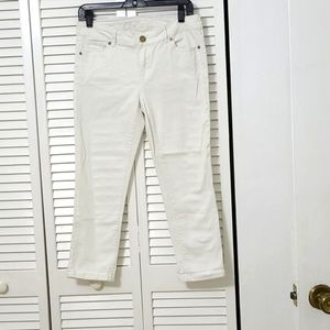 Size 29 Buffalo David Bitton Stretchy Skinny White 31 1/2" Zipper Fly Pant